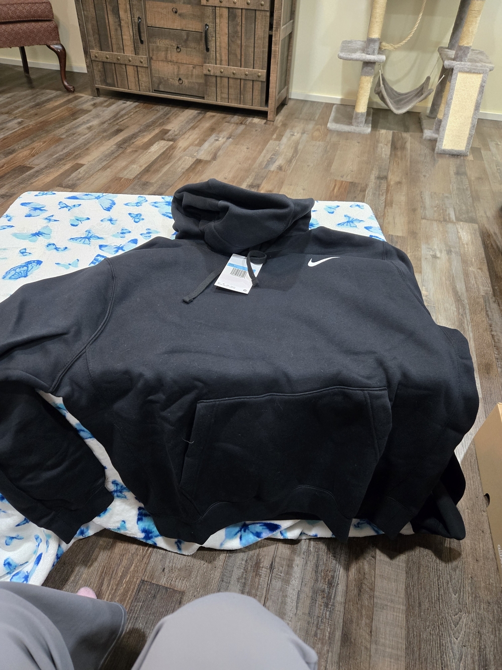 Nike Black Hoodie with Swoosh